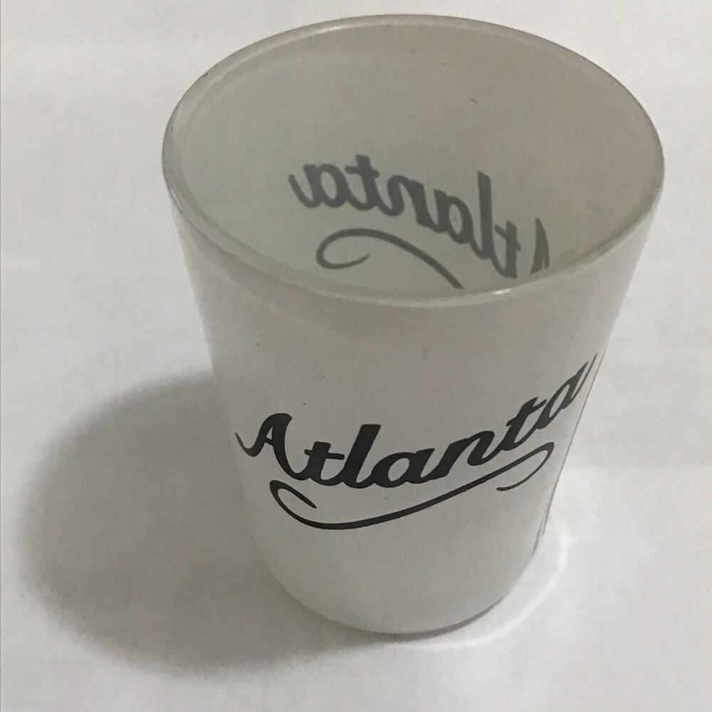 Atlanta White and Black Shot Glass